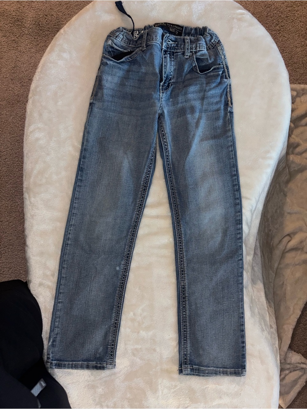 Girls' Light Blue Straight Jeans - Unbranded